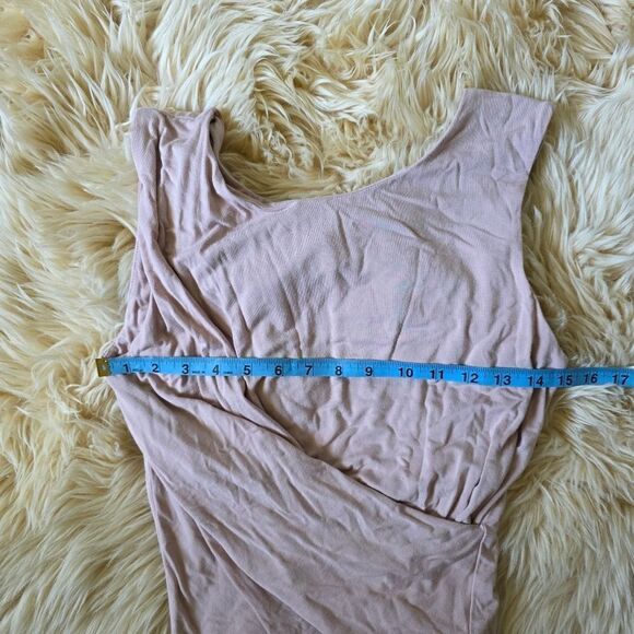 Free People We The Free Love Me Faux Wrap Tan Top Medium - Picture 7 of 8